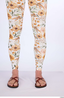 Hanane calf casual dressed white floral leggings 0001.jpg